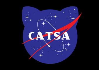 Cat Funny Catsa, Nasa Parody t shirt design for purchase