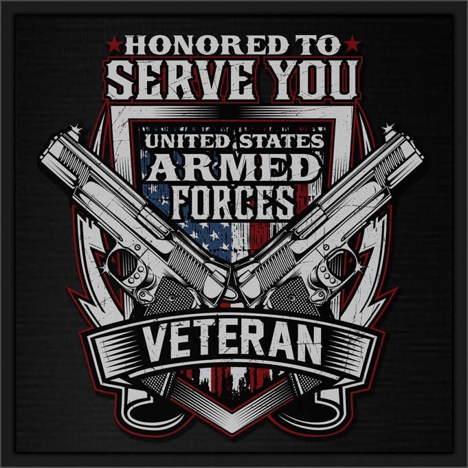 UNITED STATES ARMED FORCES VETERAN graphic t-shirt design - Buy t-shirt ...