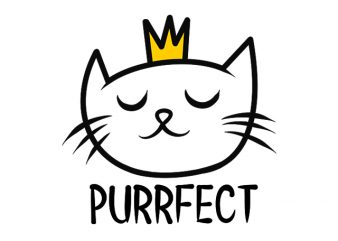 cat funny Purrfect t shirt design for purchase