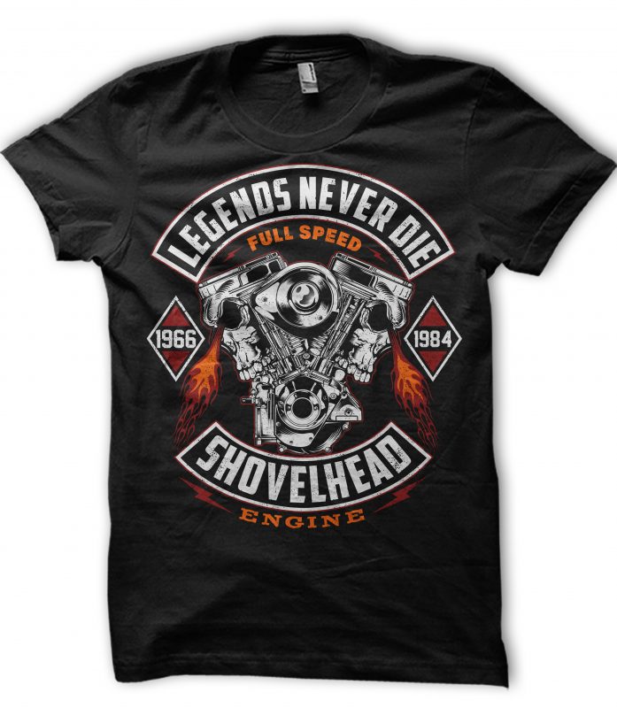 LEGENDS NEVER DIE t shirt design for download