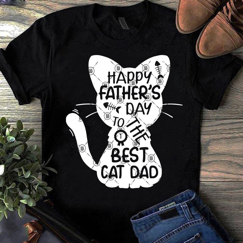Happy Father's Day To The Best Cat Dad Cute SVG, DAD 2020 SVG, Animals