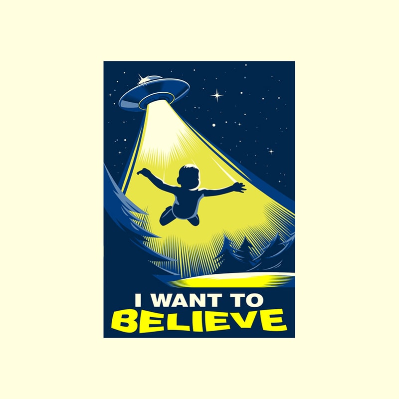 I WANT TO BELIEVE t shirt design for purchase - Buy t-shirt designs