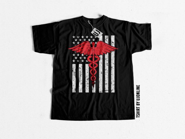 NURSING FLAG - FIGHT COVID19 t shirt design for purchase - Buy t-shirt ...