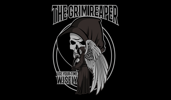 SKULL GRIM REAPER commercial use t-shirt design