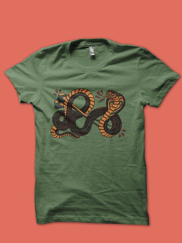 snake design t shirt