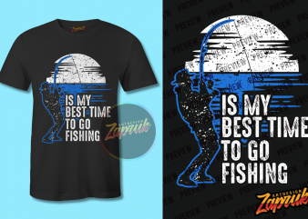 Is my best time to go fishing PNG - SVG - CDR t shirt design for ...