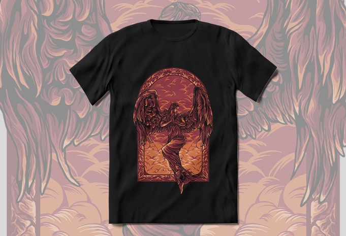 angel praying tshirt design