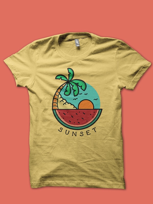 sunset watermelon buy t shirt design
