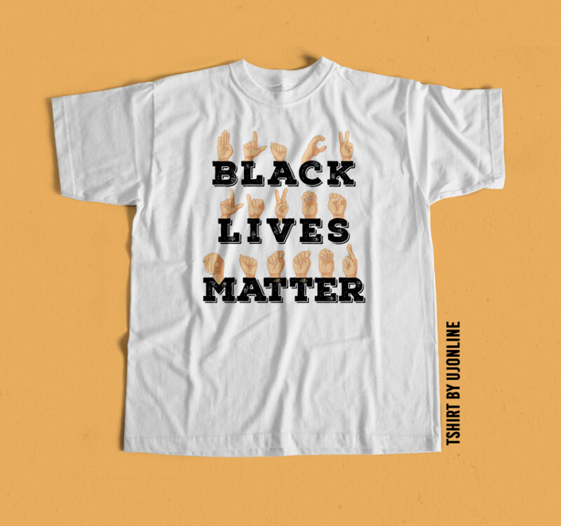 Black Lives Matter Hand Sign Language Svg Eps Buy T Shirt Design For Commercial Use Buy T Shirt Designs