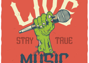 Live Music buy t shirt design for commercial use