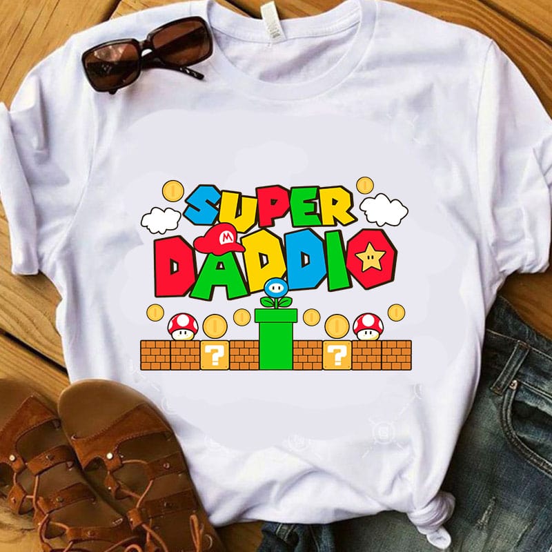 Supper DADDIO SVG, Game SVG, Super Mario SVG, Funny SVG, Holiday SVG ...