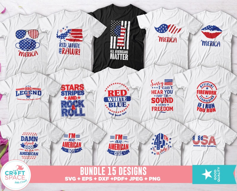 Independence Day 4th of July Bundle, svg, dxf, pdf , eps, png, jpeg ...