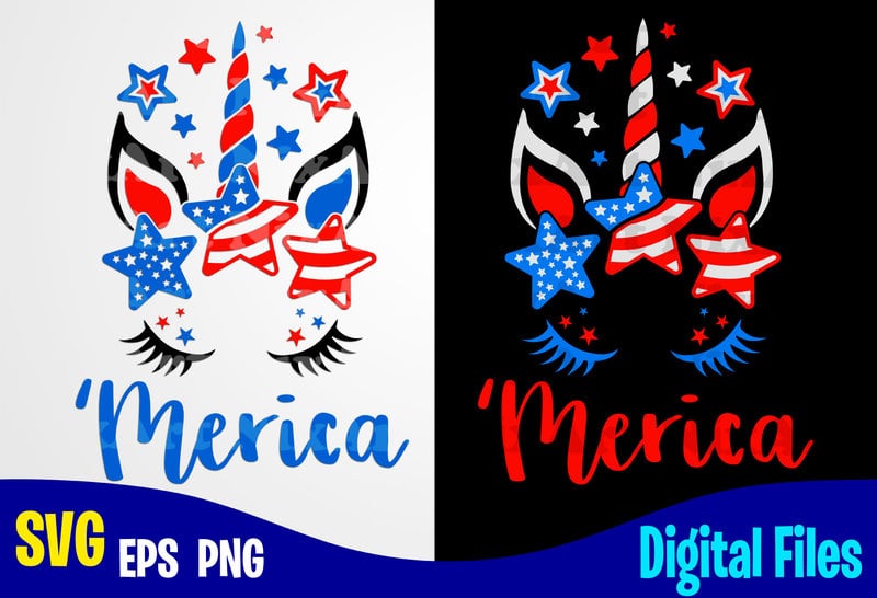 Download Merica svg, 4th july, 4th of July svg, Unicorn svg, USA ...