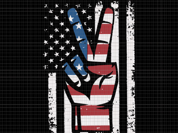 American Flag Peace Sign Hand Svg Hand 4th Of July American Flag Peace Sign Hand Fourth