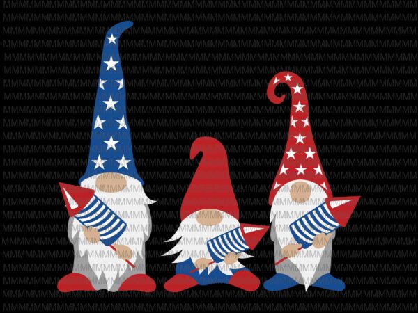 Patriotic gnomes svg, gnomes 4th of july svg, three gnomes svg, 4th of july svg, independence day svg, american flag svg, love usa svg t-shirt