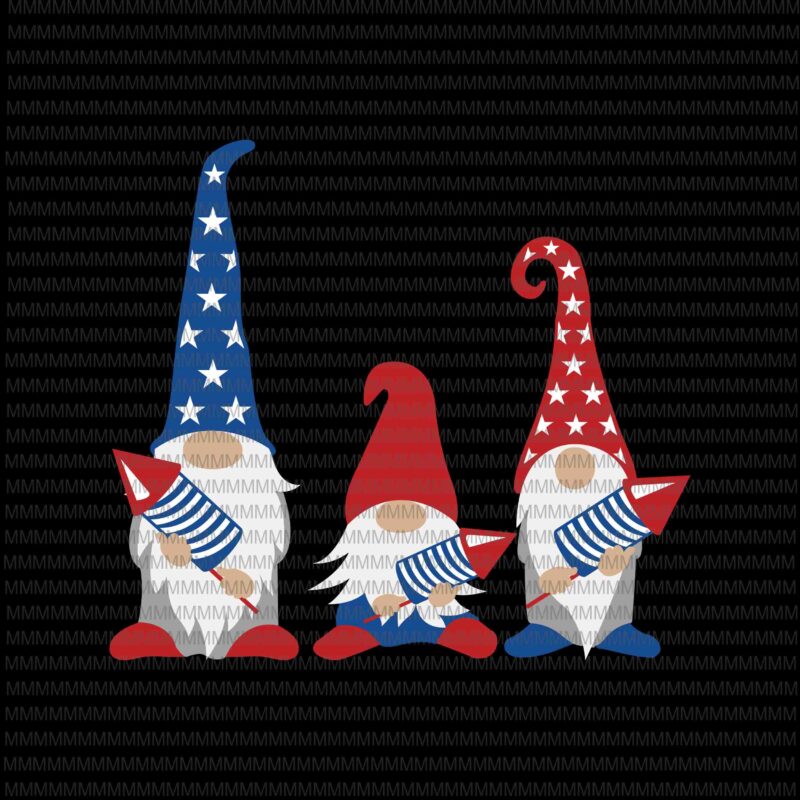 Patriotic Gnomes SVG, Gnomes 4th of july svg, Three Gnomes svg, 4th Of July Svg, Independence Day Svg, American Flag Svg, Love Usa Svg t-shirt