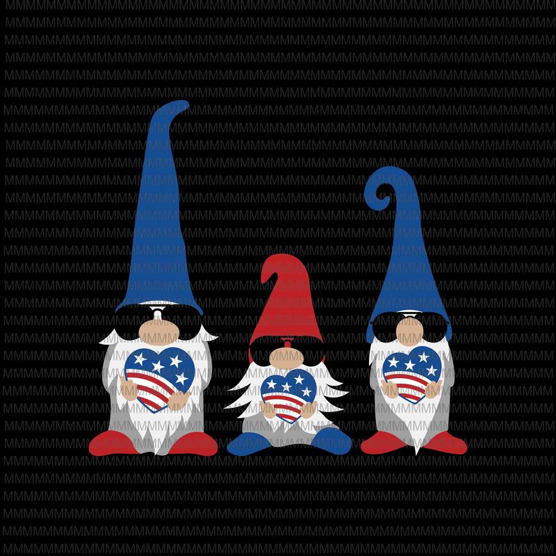 Patriotic Gnomes SVG, Gnomes 4th of july svg, Three Gnomes ...