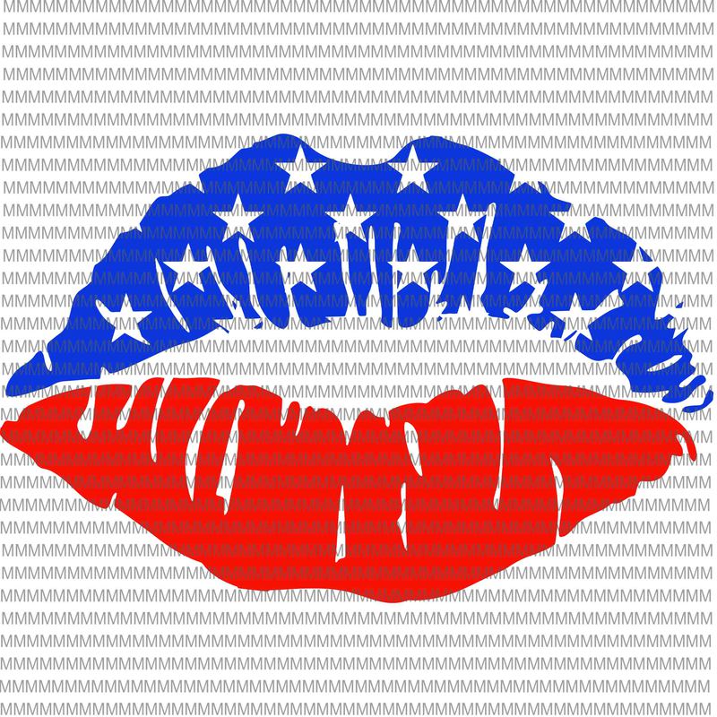 Download 4th of July svg, USA lips Kiss svg, Fourth of July SVG ...