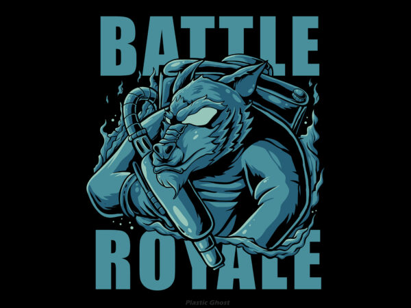 Battle royale t-shirt design for commercial use