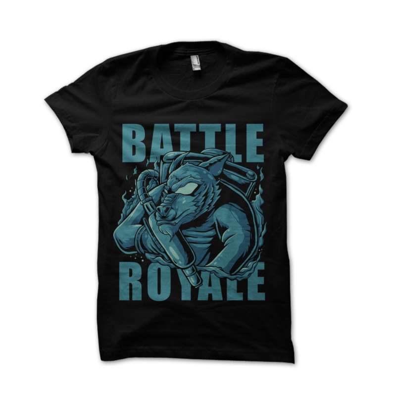 Battle royale t-shirt design for commercial use