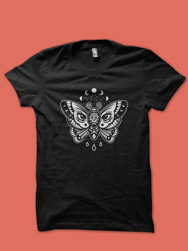 butterfly t-shirt design for sale