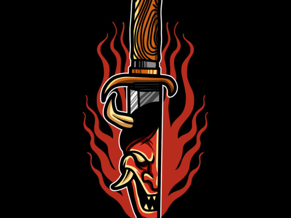 Devil dagger oldschool t shirt design for download