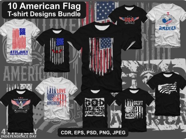 10+ 4th of July t-shirt design, USA t-shirt design, independence t-shirt  design bundle - MasterBundles