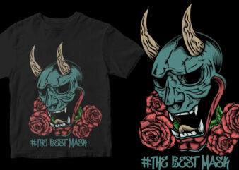 ronin the best mask flower design for t shirt