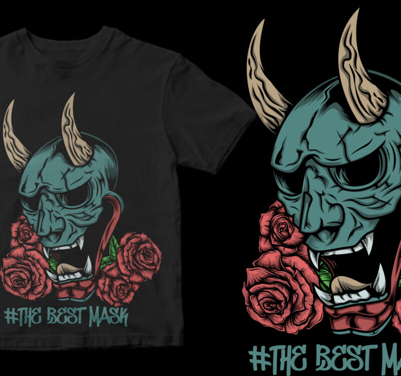 Download Ronin The Best Mask Flower Design For T Shirt Buy T Shirt Designs