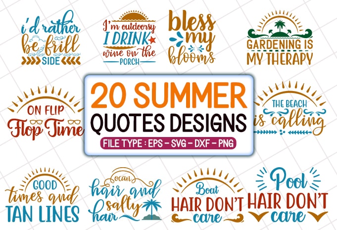 Download 20 Summer T shirt Designs Bundle, summer svg bundle ...