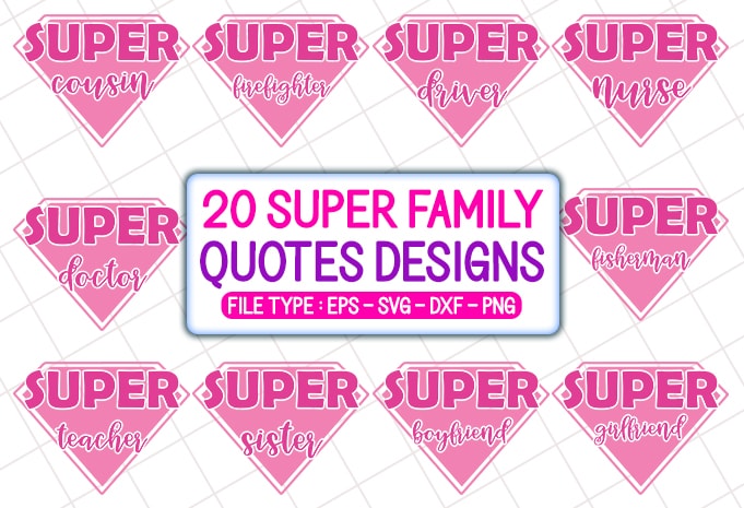 Download 20 Super Family T Shirt Designs Bundle Super Family Svg Bundle Super Family Craft Bundle Super Family Cutfiles Buy T Shirt Designs PSD Mockup Templates