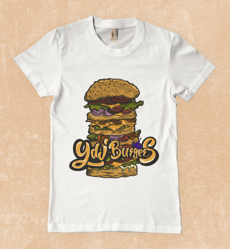 Burgers t-shirt design - Buy t-shirt designs