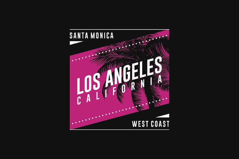 Los Angeles California Beach style T shirt Design - Buy t-shirt designs