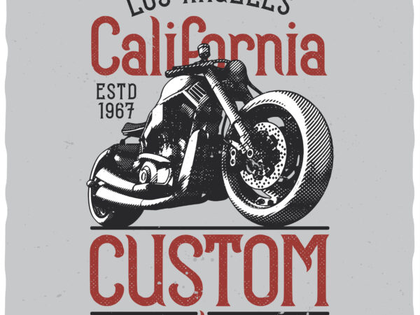 Custom motors. editable t-shirt design.