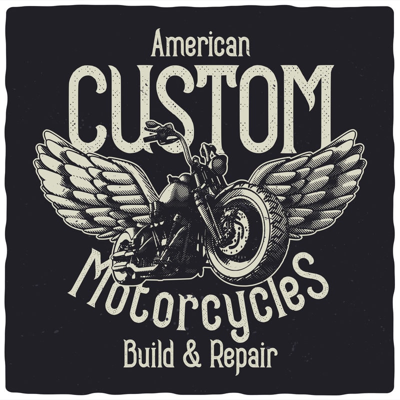 Custom Motorcycles. Editable t-shirt design. - Buy t-shirt designs