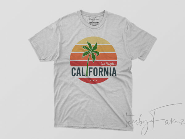 Los Angeles California Beach style T shirt Design - Buy t-shirt designs