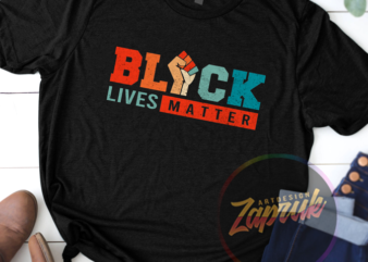 Black Lives matter Colorfull – SVG PNG Tshirt design for sale