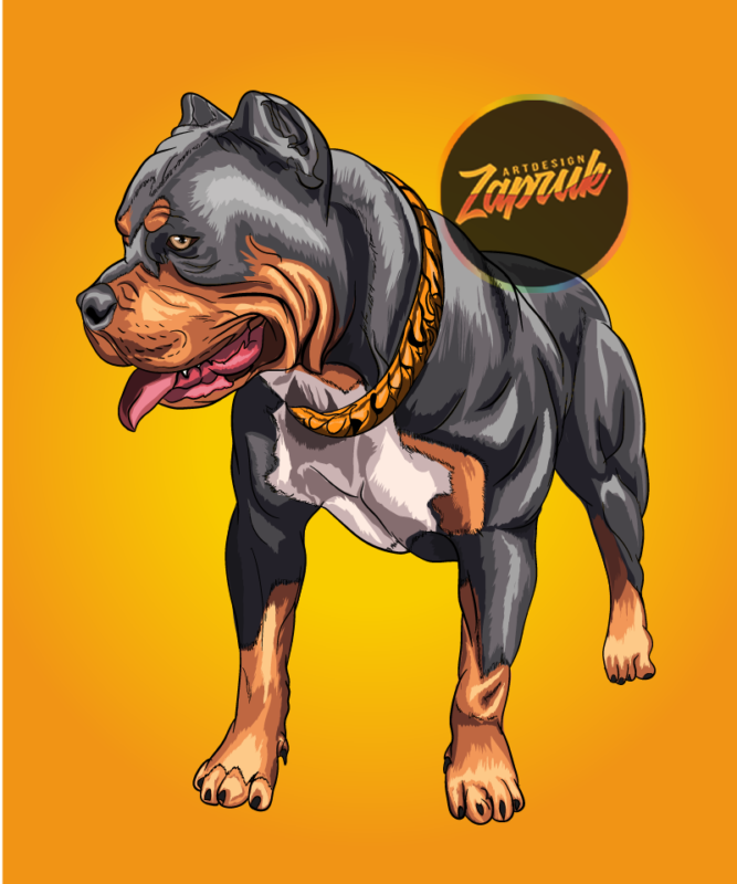 Cartoon Pittbull : High quality pitbull cartoon gifts and merchandise