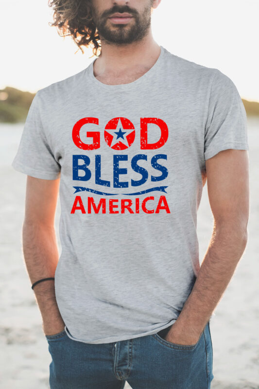 God Bless America, T-shirt design vector eps svg png - Buy t-shirt designs