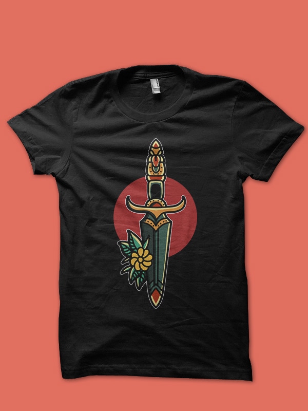 dagger tshirt design ready to use