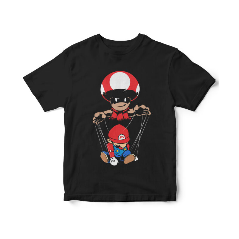 MARIONETTE, funny design cartoon super mario