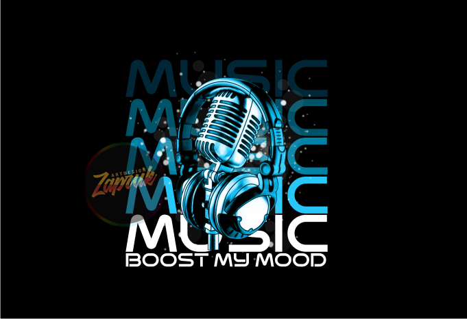 Music Boost my mood design graphic PNG High Quality ready print - Buy t ...