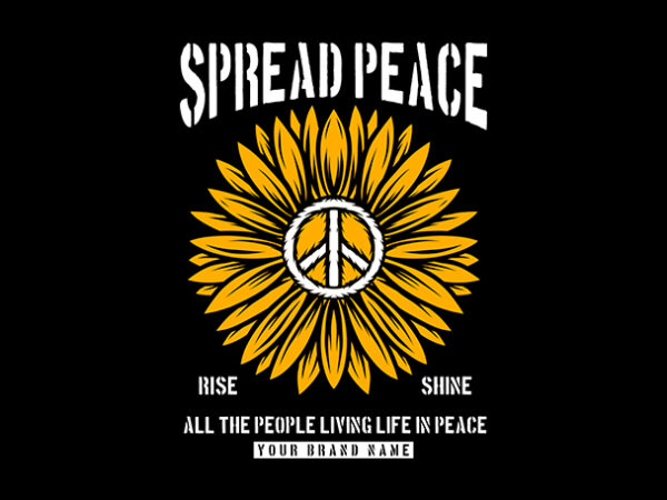 Spread peace t shirt template vector