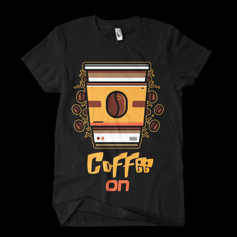 coffee on t-shirt design for sale