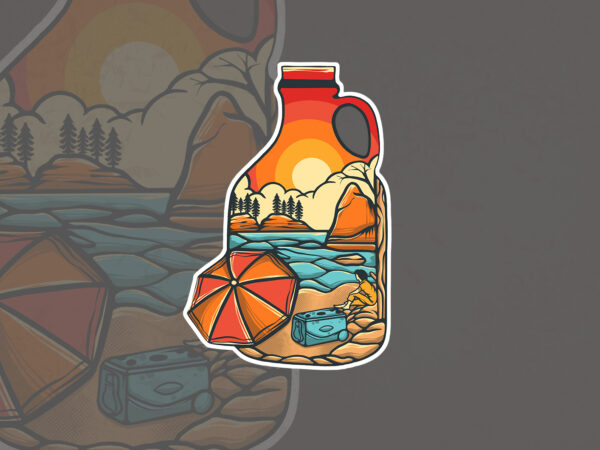 Mountain beauty in a bottle t-shirt design