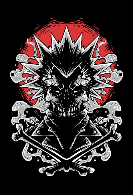 Punk Rock T-Shirt Design Template By StringLabs | TheHungryJPEG