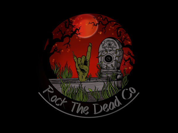 Horror rock t-shirt design