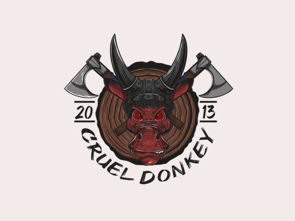 Cruel donkey cute t-shirt design