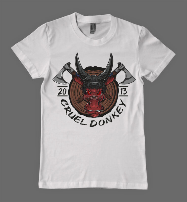 Cruel Donkey cute T-shirt Design