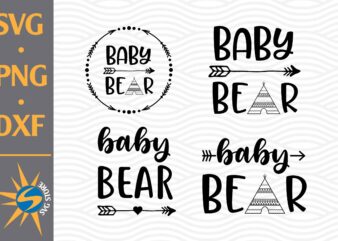 Baby Bear SVG, PNG, DXF Digital Files